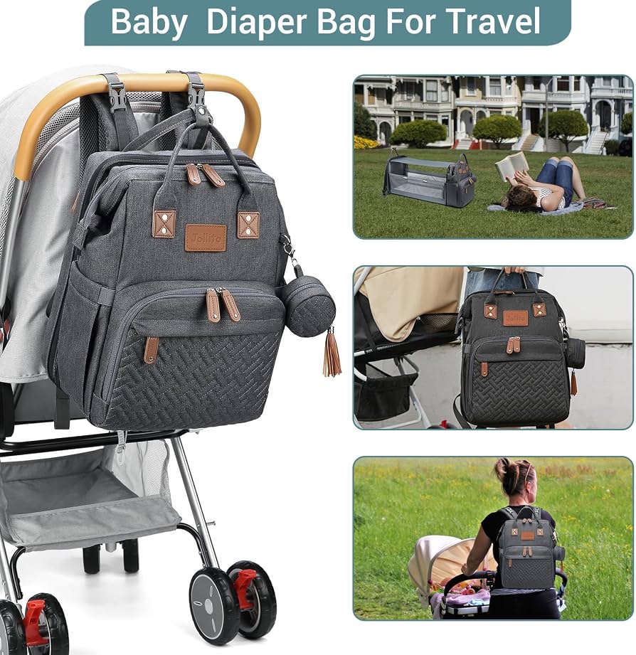 OZAAZ™ | 4-in-1 Waterproof Diaper Bag With Changing Station