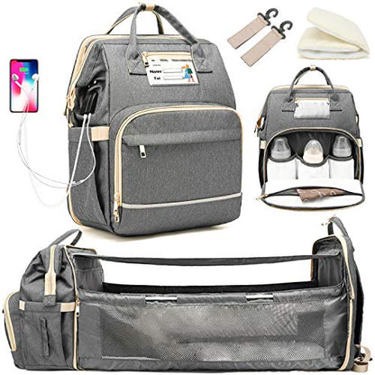 OZAAZ™ | 4-in-1 Waterproof Diaper Bag With Changing Station
