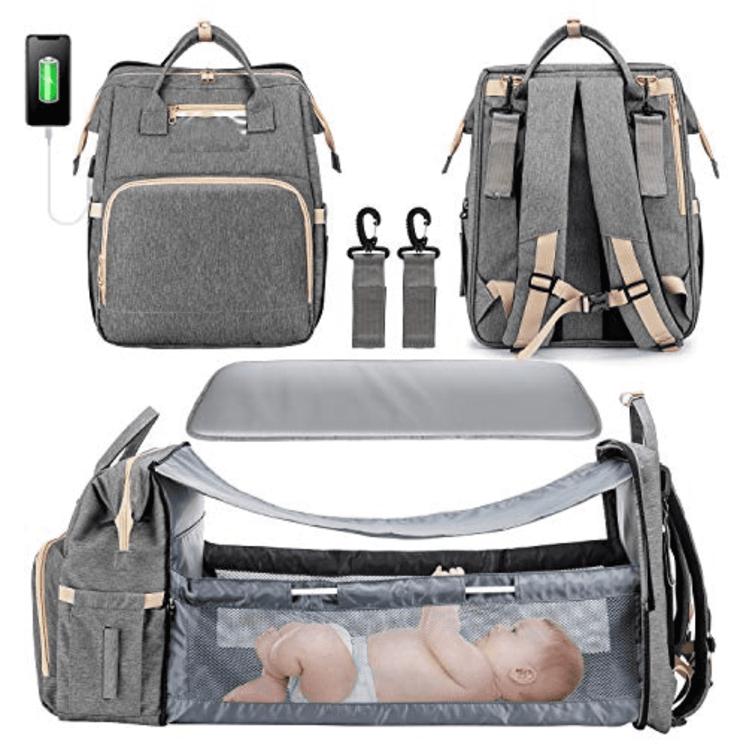 OZAAZ™ | 4-in-1 Waterproof Diaper Bag With Changing Station