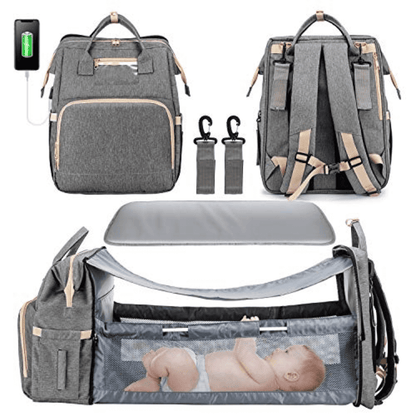 OZAAZ™ | 4-in-1 Waterproof Diaper Bag With Changing Station