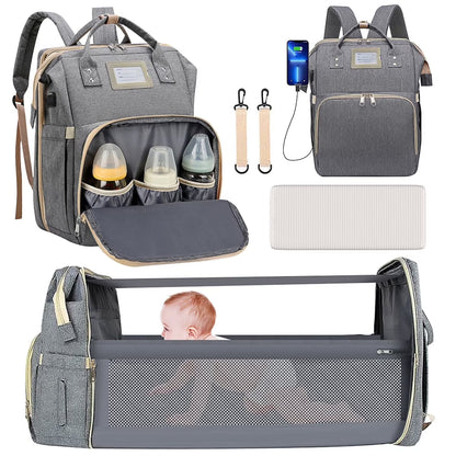 OZAAZ™ | 4-in-1 Waterproof Diaper Bag With Changing Station