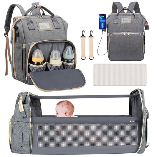 OZAAZ™ | 4-in-1 Waterproof Diaper Bag With Changing Station