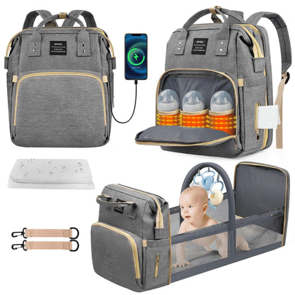 OZAAZ™ | 4-in-1 Waterproof Diaper Bag With Changing Station