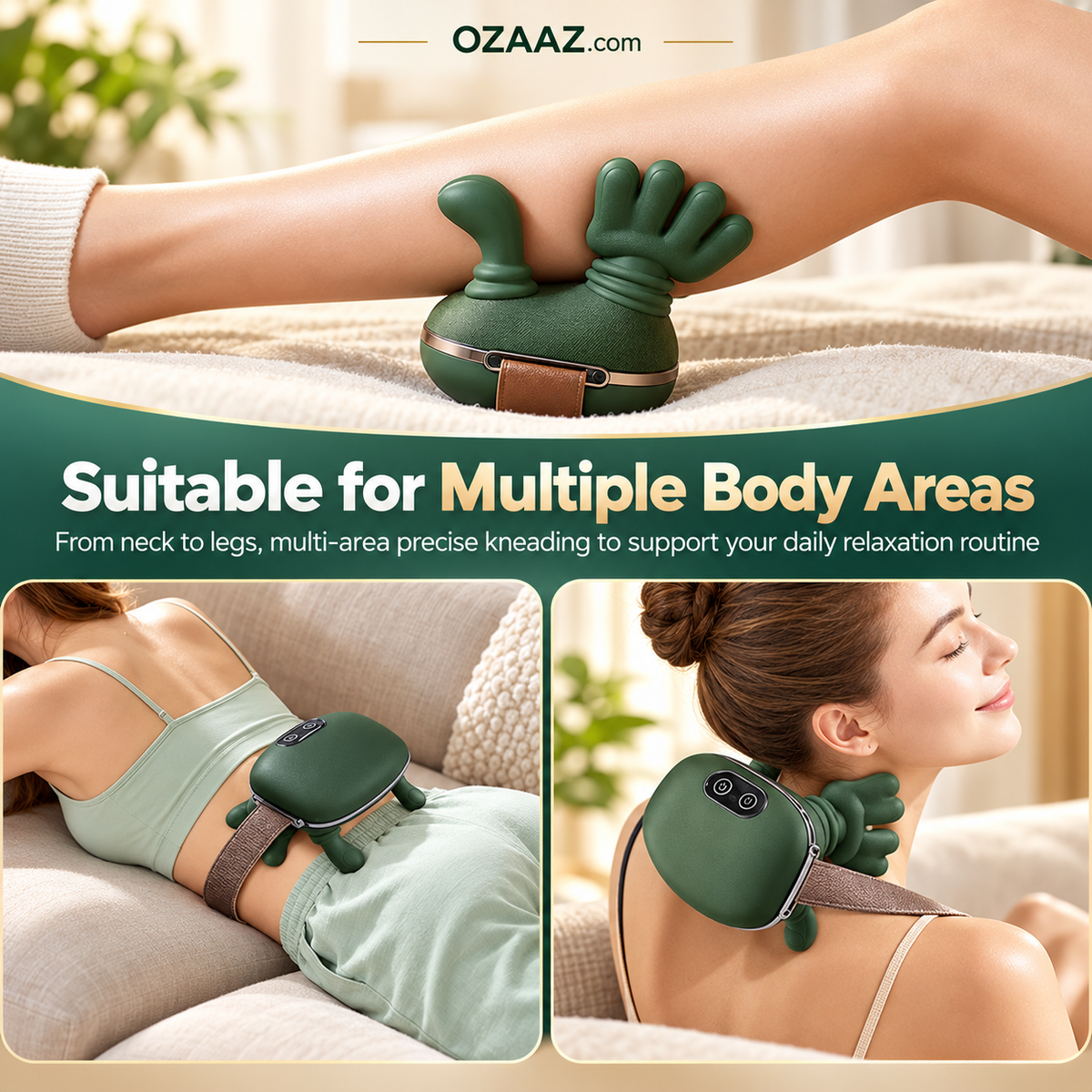 OZAAZ™ Bionic Shiatsu Massager | Neck, Shoulder & Leg Massager
